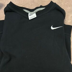 Nike Black Crewneck with White Swoosh